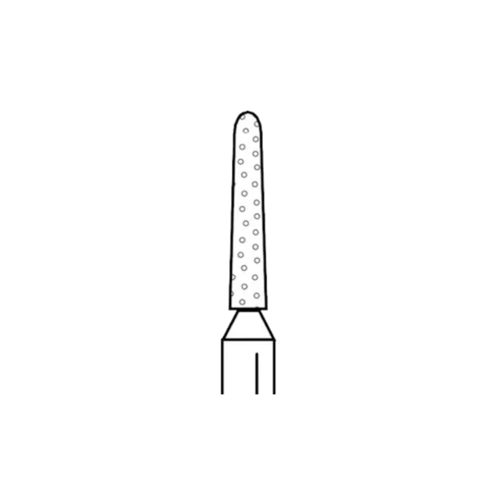 Two Striper Diamond Bur FG #781.6C, Coarse, Round-End Taper, 1.1 mm Major/0.8 mm Minor Diameter, 6.0 mm Length, 5/Pkg, 2015465 thumbnail 2