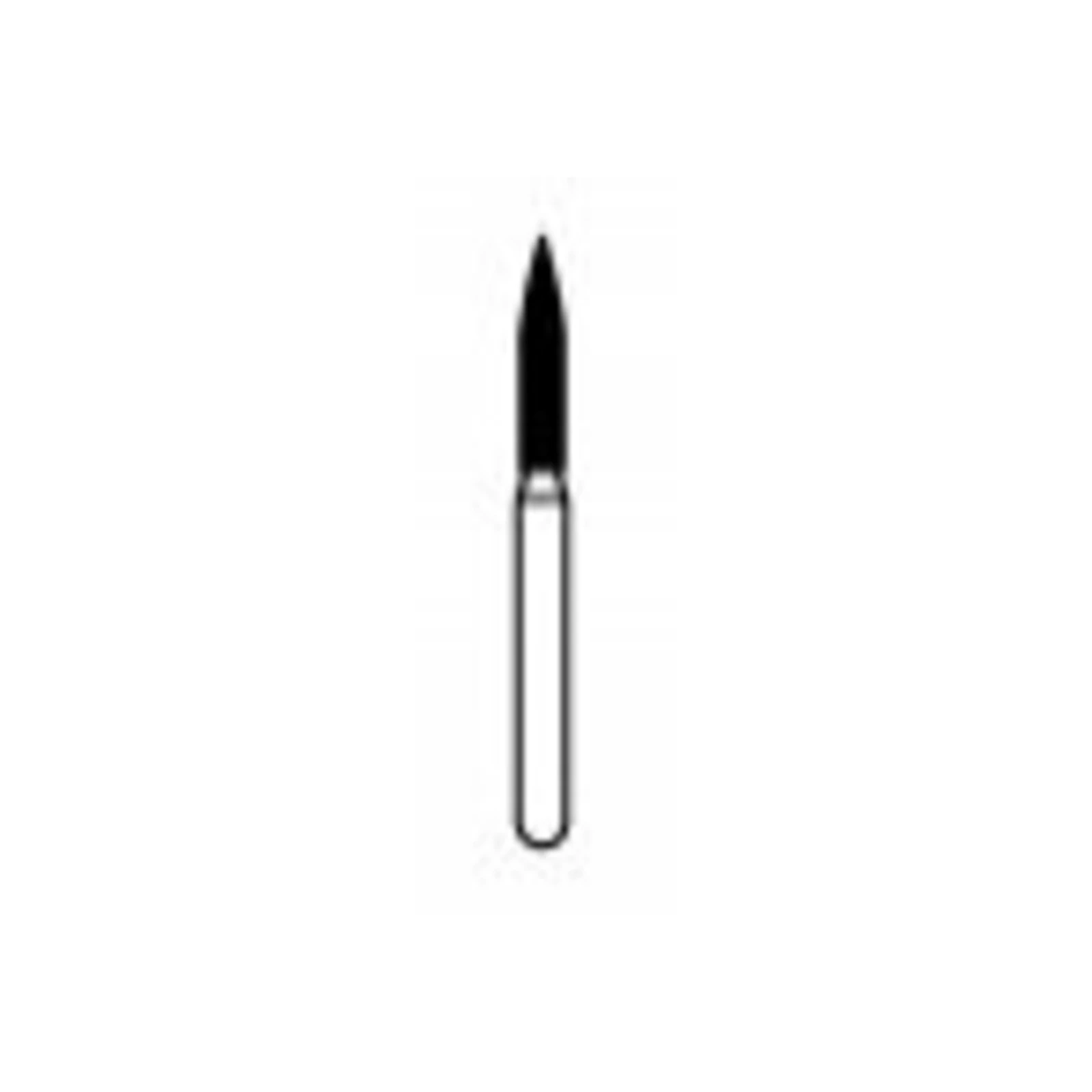 NTI Diamond Bur, FG, Flame, # C862, 1.4 mm Diameter, 8.0 mm Length, Coarse, Green Ring, 5/Pk, C862-014 thumbnail 3