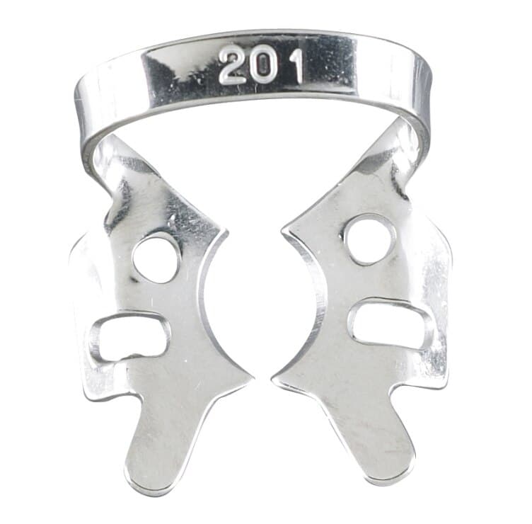 Miltex Rubber Dam Clamp #201, Winged, Upper Molar, 20°, 1 Each (76D-201) thumbnail 2