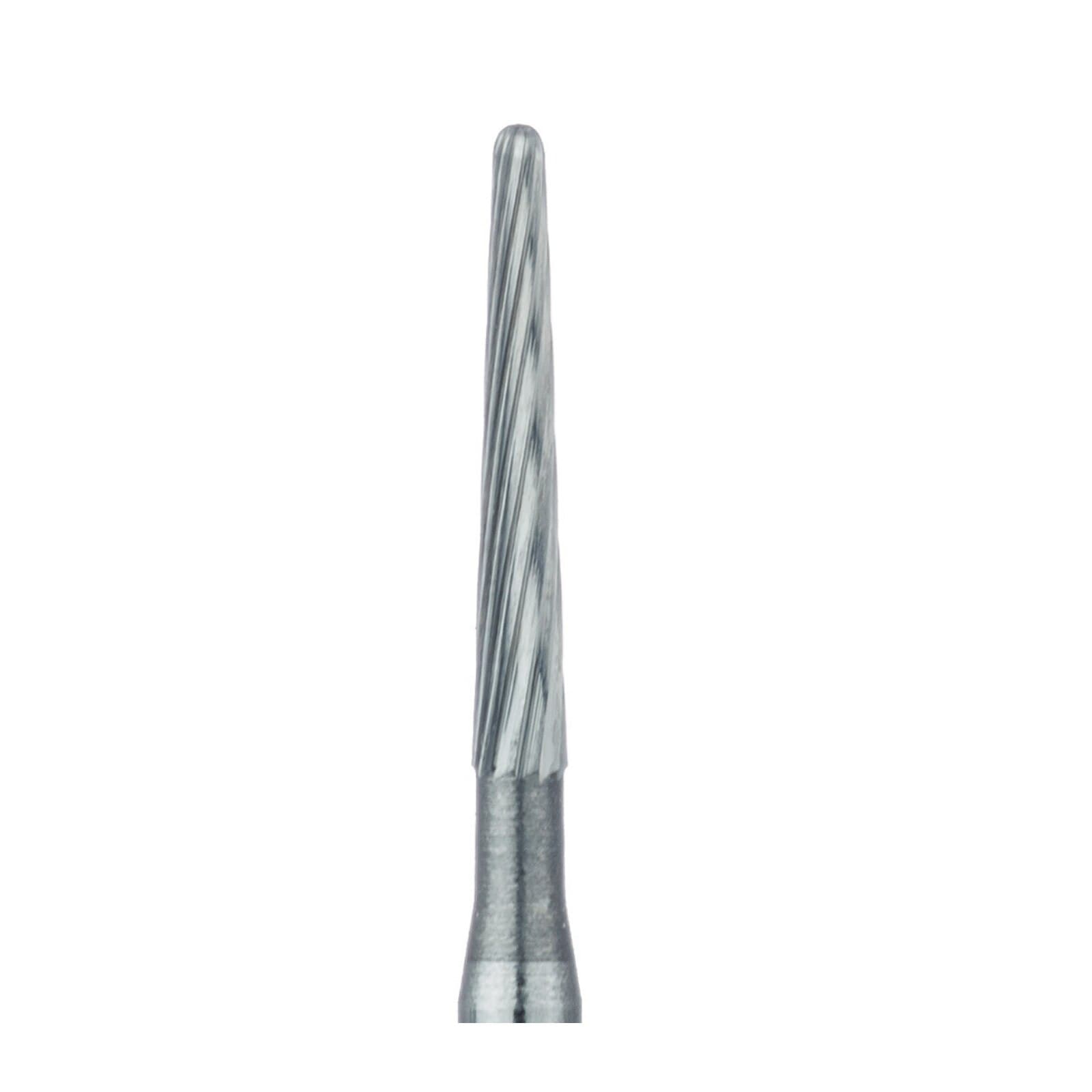 Meisinger Trimming & Finishing Tungsten Carbide Bur, FG, Round End Taper, 1.2 mm, 8-12 Flute, US #7653, 5/Pkg (HM375R-012) thumbnail 2