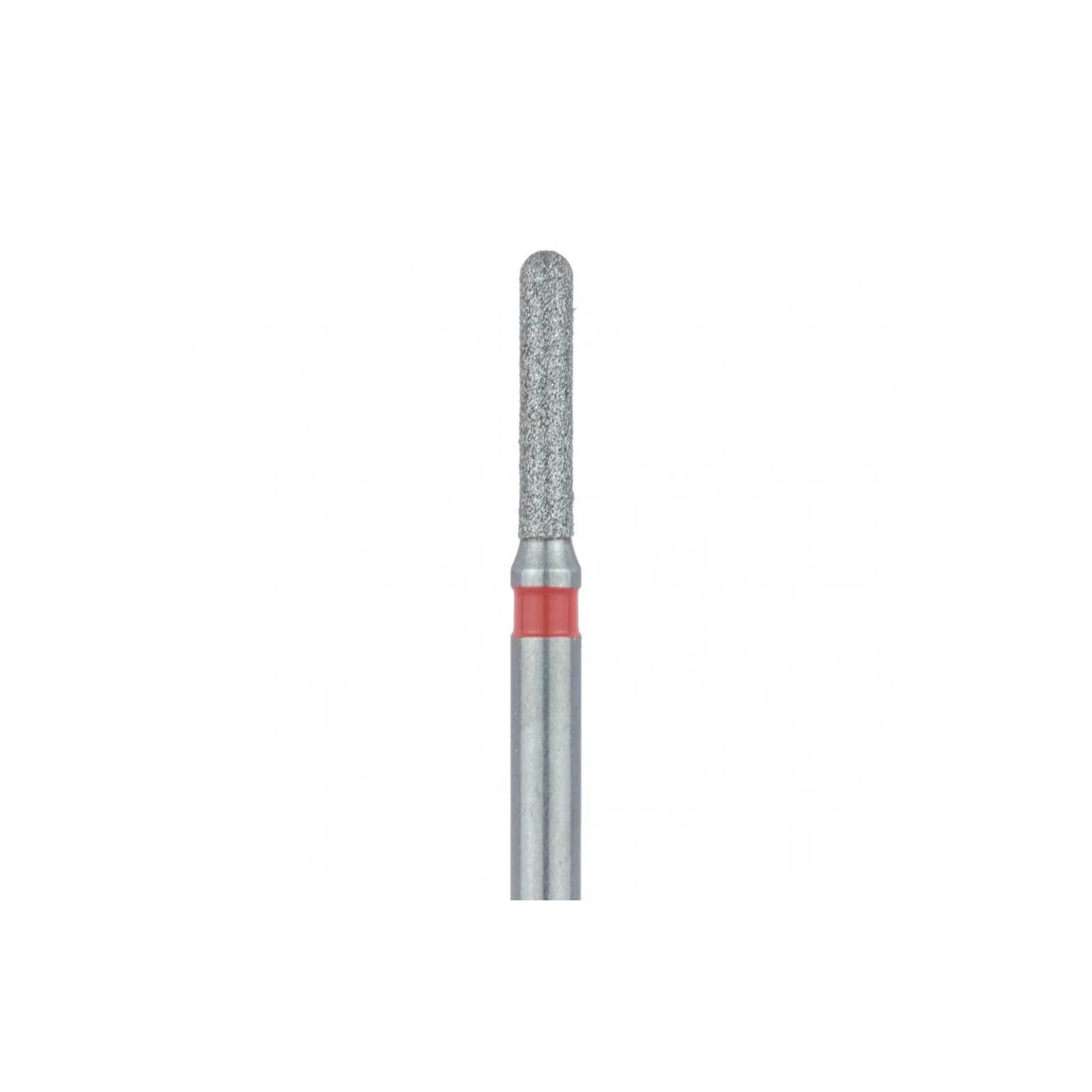 Meisinger 838LF-012-FG Fine Diamond Bur, Round End Cylinder, Friction Grip, Long Shank, 1.2 mm Head Diameter, 7.0 mm Head Length, Red Ring, 5/Pk thumbnail 3
