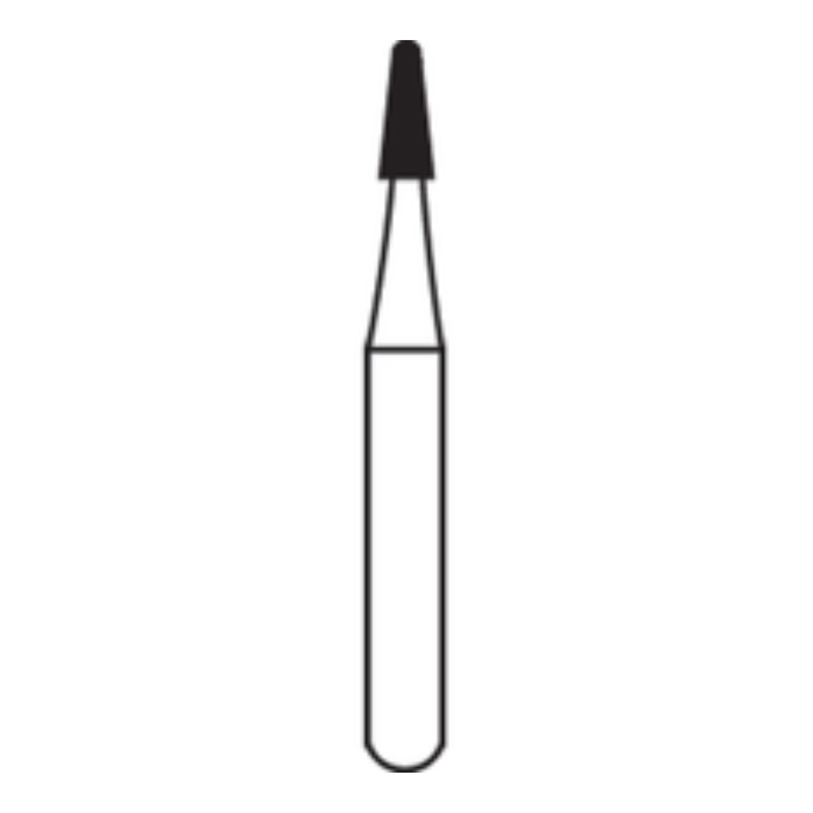 Alpen® Carbide Operative & Surgical Bur, #1703, Tapered Fissure Round End Crosscut, HP, 2.1 mm Diameter, 10/Pkg thumbnail 7