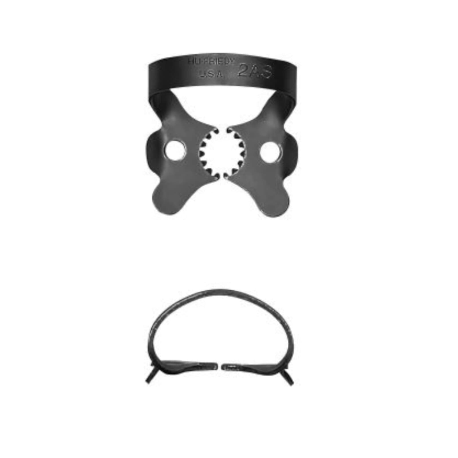 Hu-Friedy Black Line Rubber Dam Clamp #2AS, Winged, for Larger Premolars, RDCM2ASX thumbnail 2