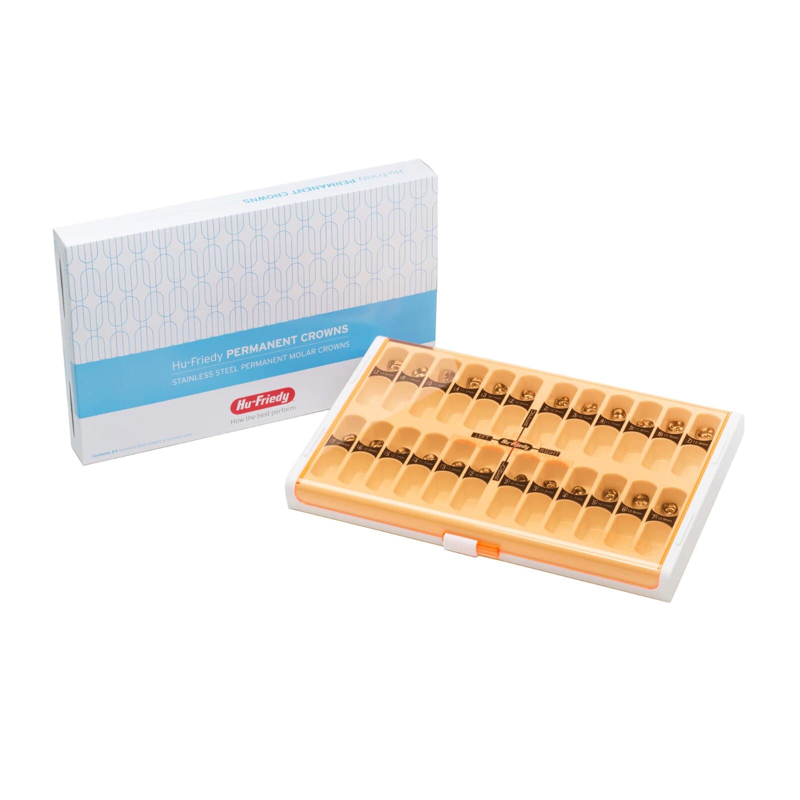 Hu-Friedy Permanent Molar Stainless Steel Crown Introductory Kit, 24 Crowns (1 Each Size), SSC-PKIT thumbnail 2