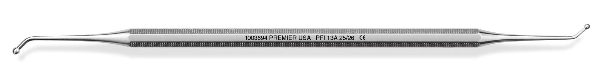 Premier Plastic Filling Instrument DE 13A (25/26 Burnisher), Double-End, Octagonal Handle, #1003694 thumbnail 3