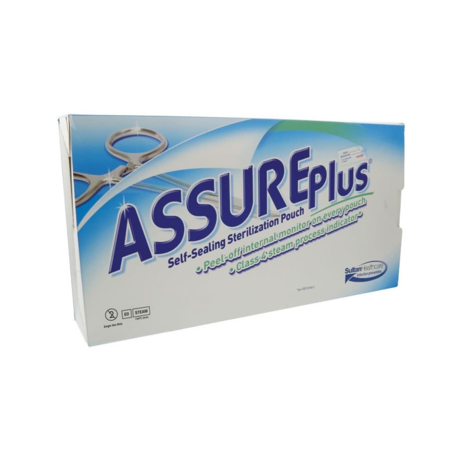 Sultan Assure Plus Self-Sealing Sterilization Pouches, 12" x 18", 100/Box, 83025 thumbnail 2