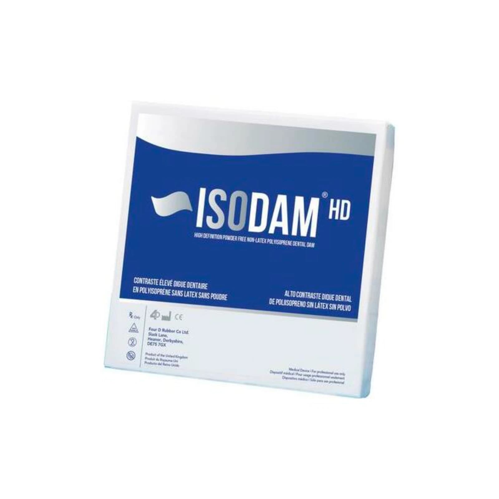Isodam HD Polyisoprene Non-Latex Dental Dam, 6" x 6", Medium Gauge, Royal Blue, 15/Box, ISOHDB01800615 thumbnail 6