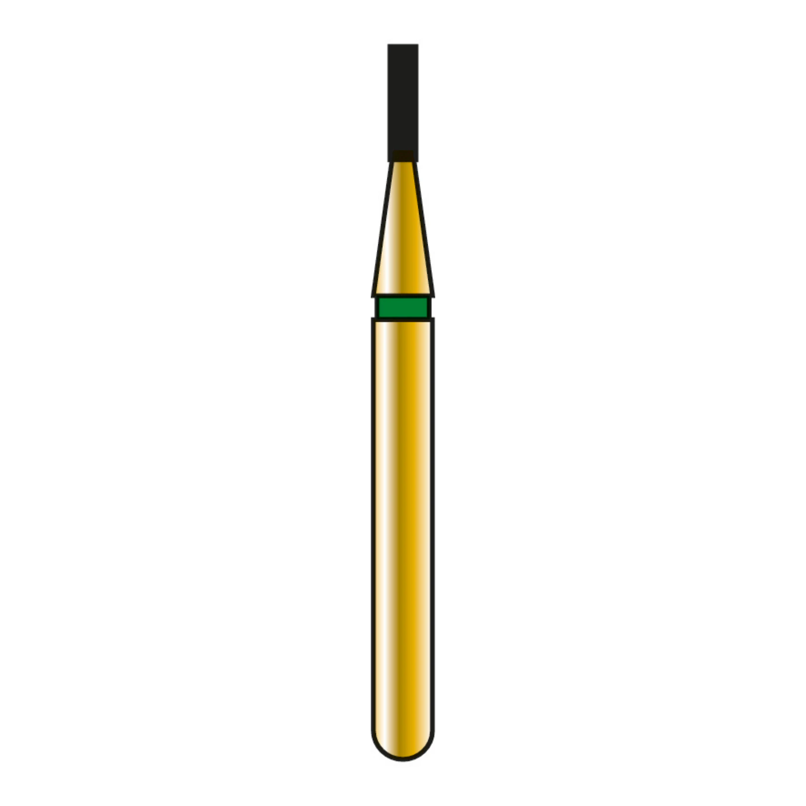 Alpen Multilayer Diamond Bur FG 835-008, Flat End Cylinder, Coarse Grit, 5/Pk - Alpen Flat End Cylinder FG Coarse Diamond Burs - Image 1