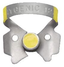 Hygenic Fiesta Rubber Dam Clamp, #12A, Winged, Color-Coded Yellow, Serrated Jaw, Upper Left Molars, 1/Pk, H09963 thumbnail 3