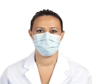 Com-Fit Earloop Easy Breathe Face Masks, Blue, Latex-Free, Hypoallergenic, 40/Box, 20340 thumbnail 2