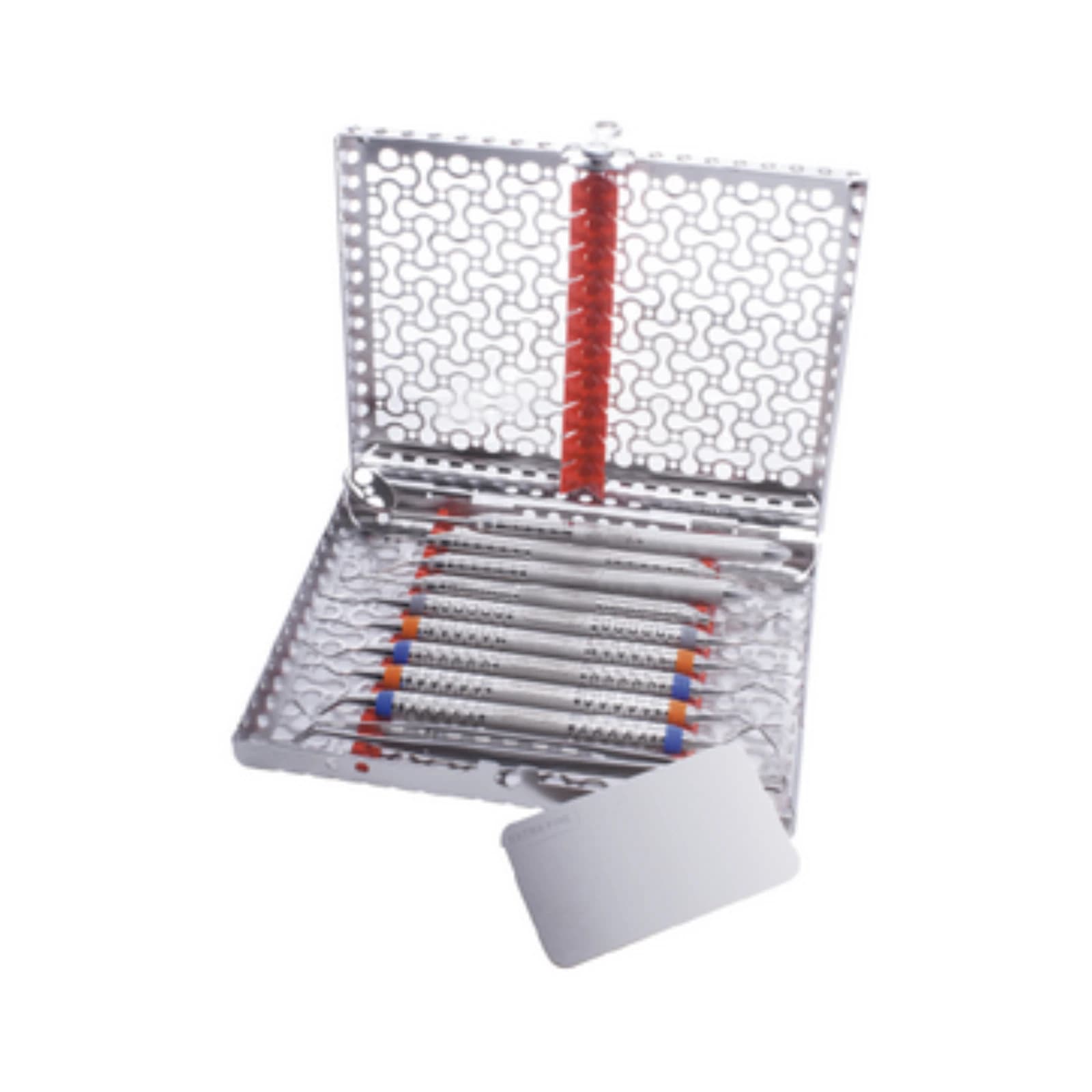 Hu-Friedy IMS Infinity Series 20-Instrument Cassette, Large, Orange, Stainless Steel, 11" x 1.25" x 8", IMN4203 thumbnail 2