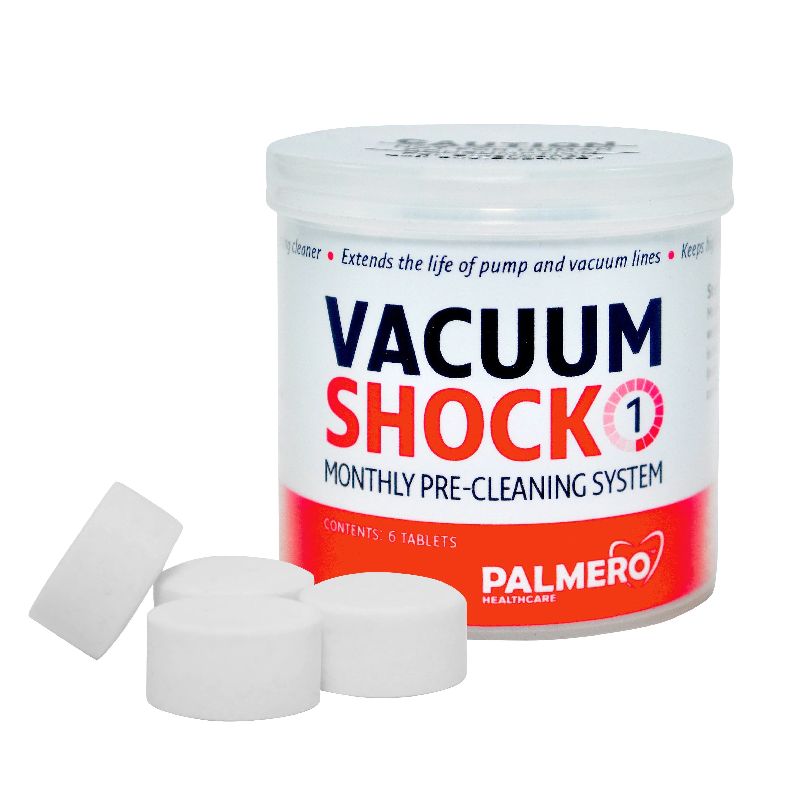 Hu-Friedy Vacuum Shock Tablets, Time-Released Evacuation System Cleaner, 6 Tablets per Box - Vacuum Shock Tablets 6/Bt - Image 1