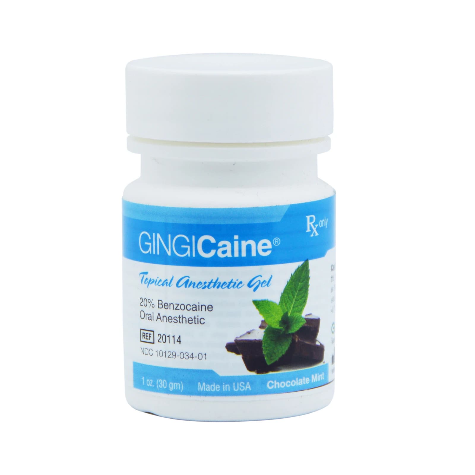 Gingicaine Topical Anesthetic Gel, 20% Benzocaine, Chocolate Mint, 1 oz Jar thumbnail 5