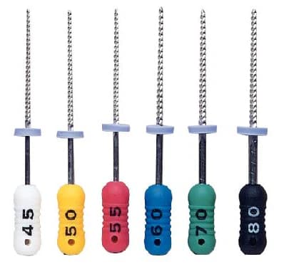 Premier K-Files 31mm, Assorted Sizes #45-80, Stainless Steel, Color-Coded, 6/Pack, #9053312 thumbnail 2