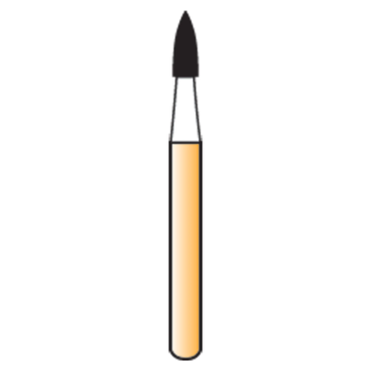 Coltene Alpen Carbide Trimming & Finishing Bur, FG, Flame Shape, 12 Flutes, #7102, 1.2 mm Diameter, 5/Pkg, R707102 thumbnail 2