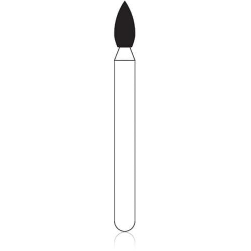 NTI FG Diamond Bur, Super Coarse, Flame Shape, #862-016, 1.6 mm Diameter, 8.0 mm Length, Friction Grip, 5/Pack thumbnail 2
