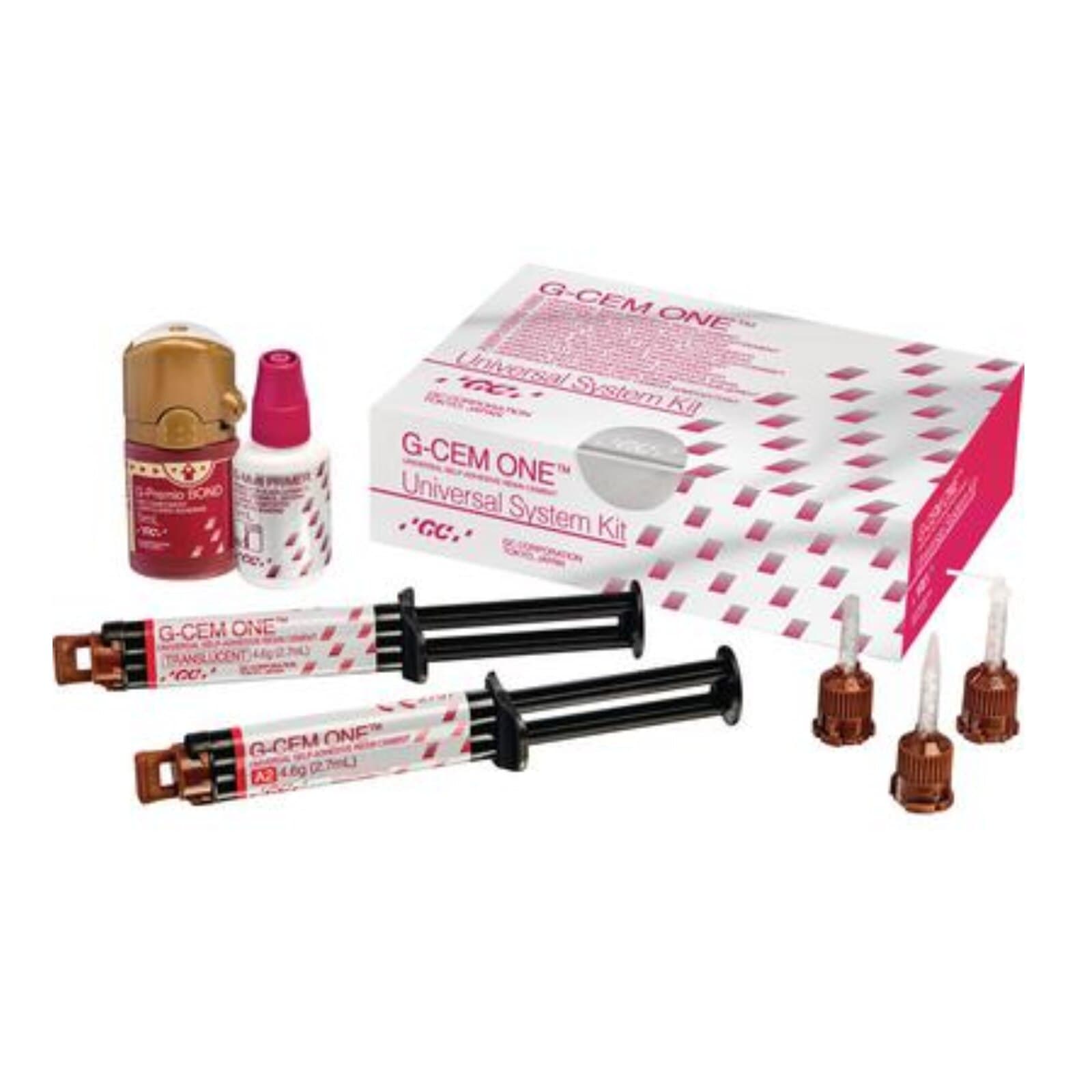 G-CEM ONE Universal System Kit, Translucent & A2 Syringes, 4.6 g Each, with G-Premio BOND and G-Multi PRIMER, #10037117 thumbnail 2