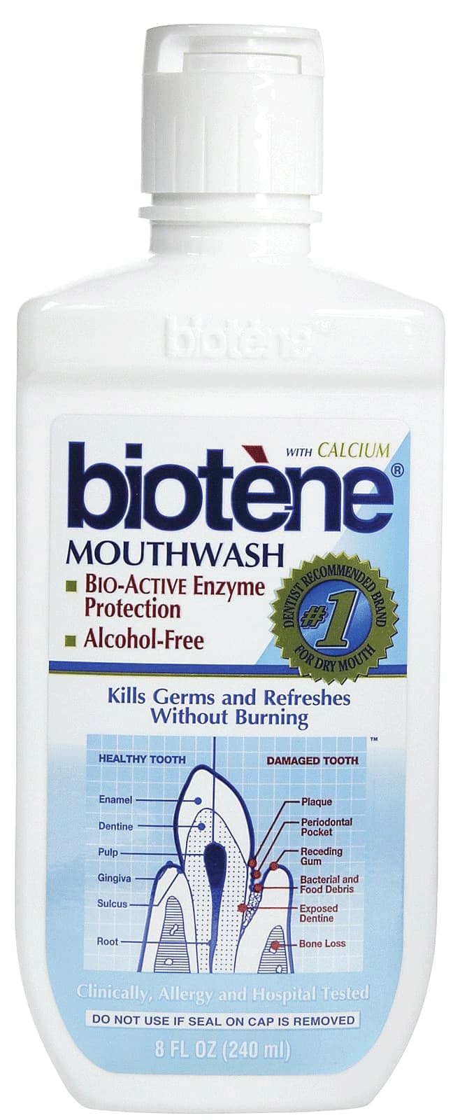 Biotène Dry Mouth Mouthwash, Alcohol-Free, 16 oz (473 ml) Bottle, 8/Case thumbnail 2