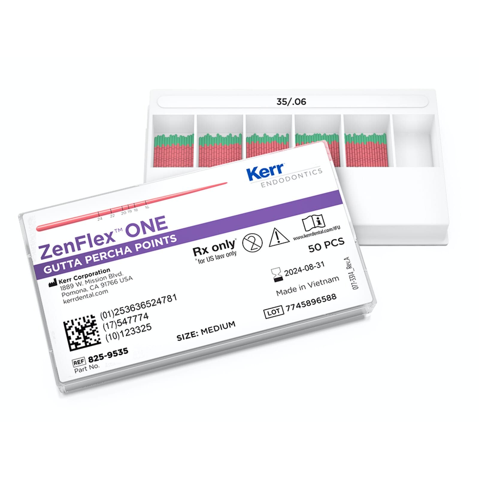 ZenFlex ONE Gutta Percha Points, Medium (35/.06), Green, 50/Pk, 825-9535 thumbnail 2