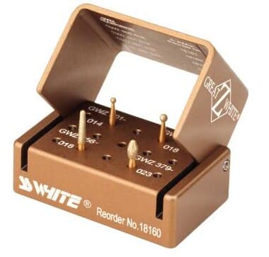 Great White Z Diamond Burs, FG, Introductory Kit (4 Burs + Autoclavable Bur Block), 1/Pk, 18160 thumbnail 3
