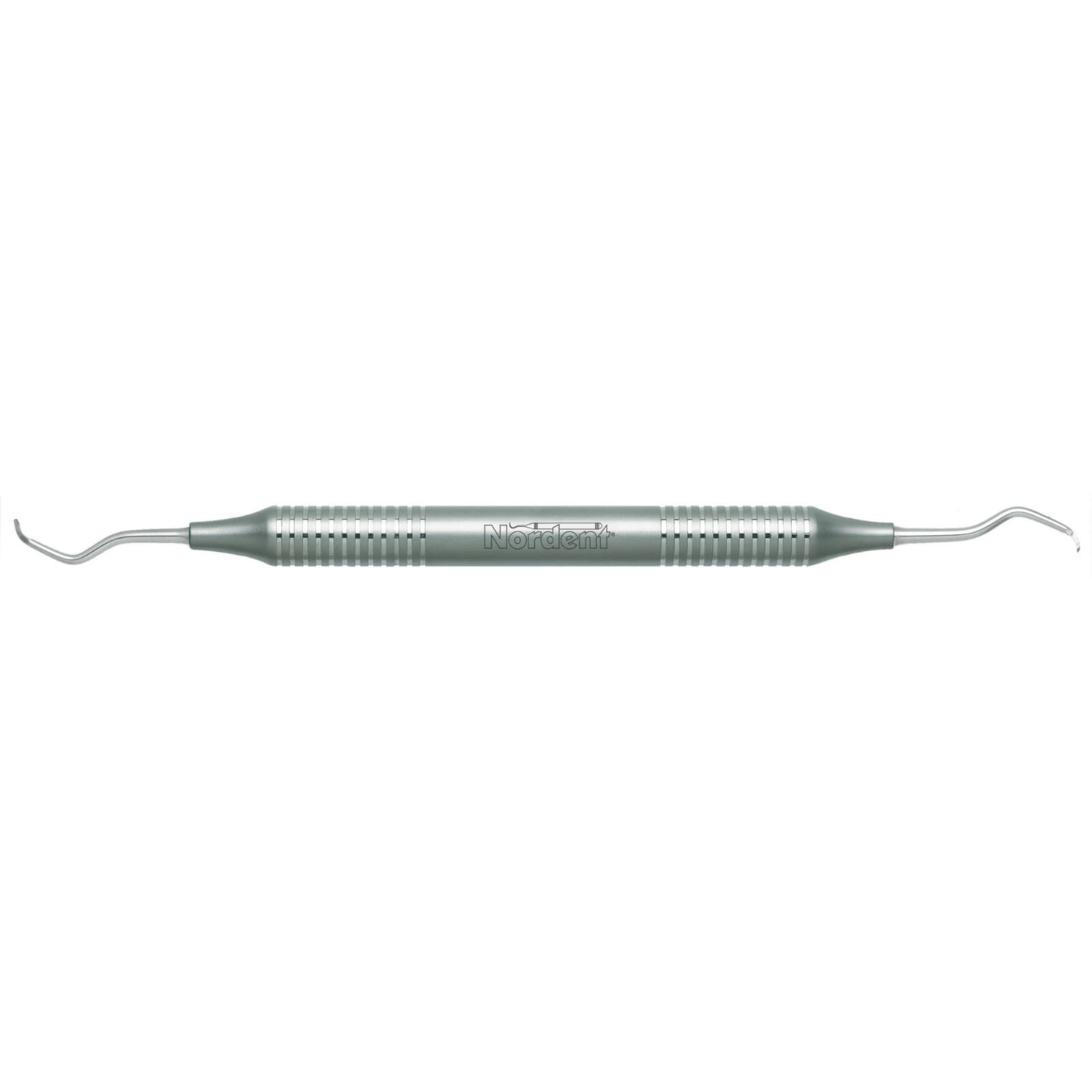 Nordent Classic Scaler, Double-Ended Anterior Contra-Angle Hoe #45A-46A, DuraLite Round Handle - Classic Scalers - Double-Ended - Anterior Contra-Angle Hoe #45A-46A - DuraLite&reg; Round - Image 1