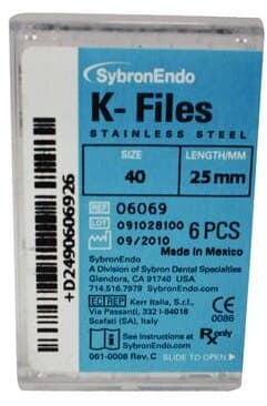 SybronEndo K-Files Stainless Steel 25mm #40 (Black, 6/Bx, 06069) thumbnail 12