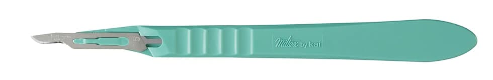 Miltex Standard Disposable Scalpel, Sterile, #15 Blade, 10/Box - Standard Disposable Scalpel Sterile #15 10/Box - Image 1