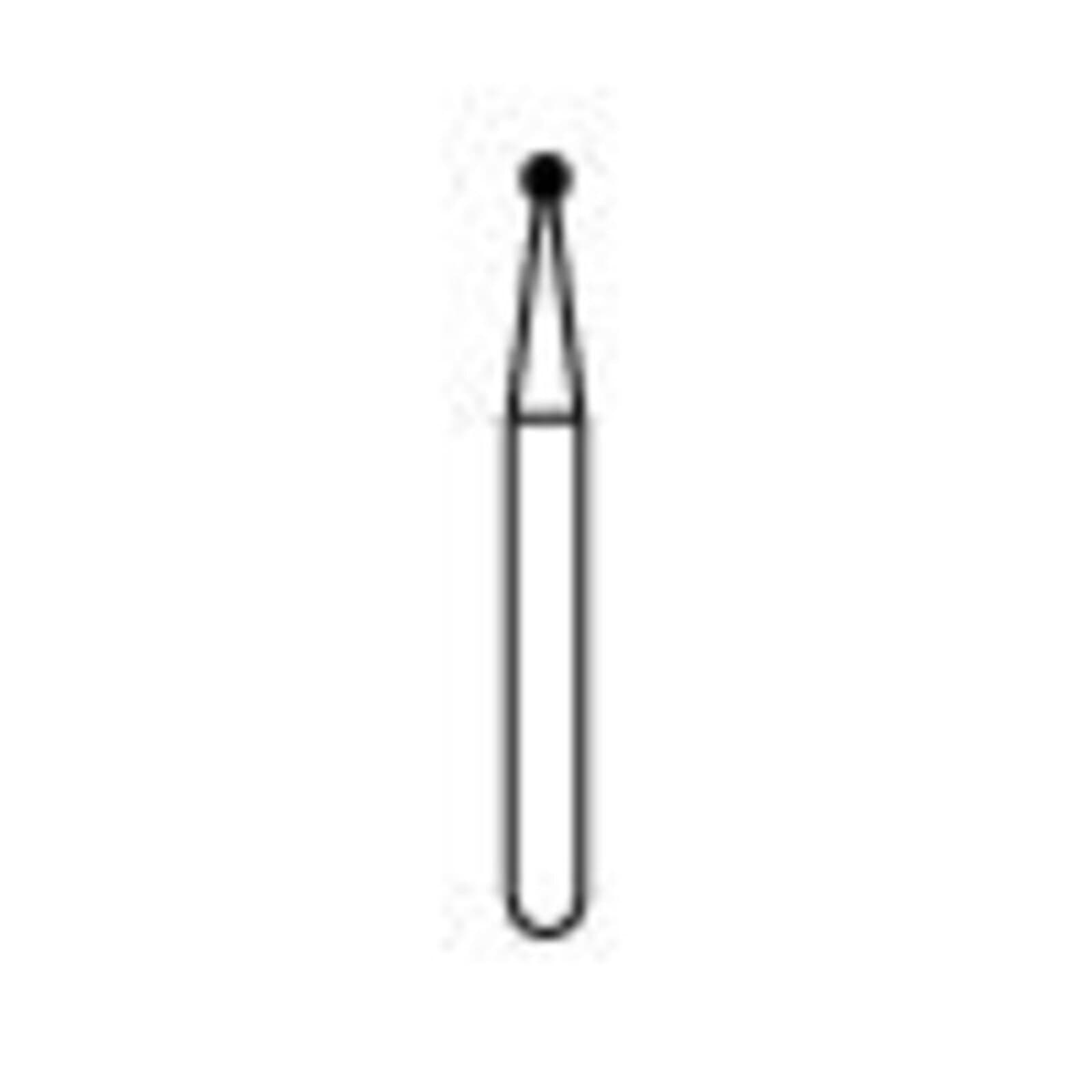 NTI FG Diamond Bur, Medium Grit, Round, Friction Grip, 0.9 mm Head Diameter, #801-009, 5/Pkg thumbnail 2