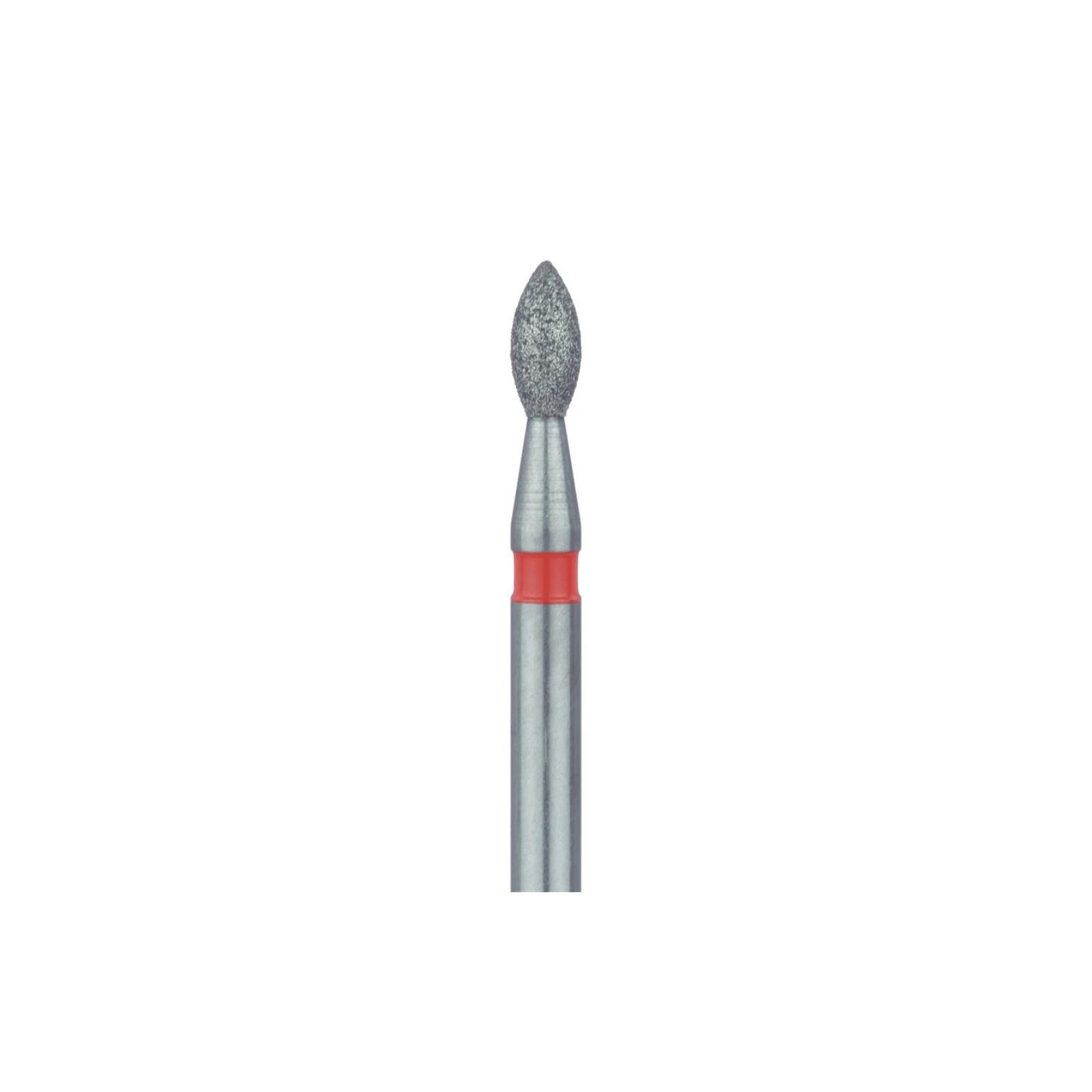 Meisinger 830F-018-FG Fine Diamond Bur, Pointed Football, Friction Grip, 1.8 mm Head Diameter, Red Ring, 5/Pack thumbnail 3