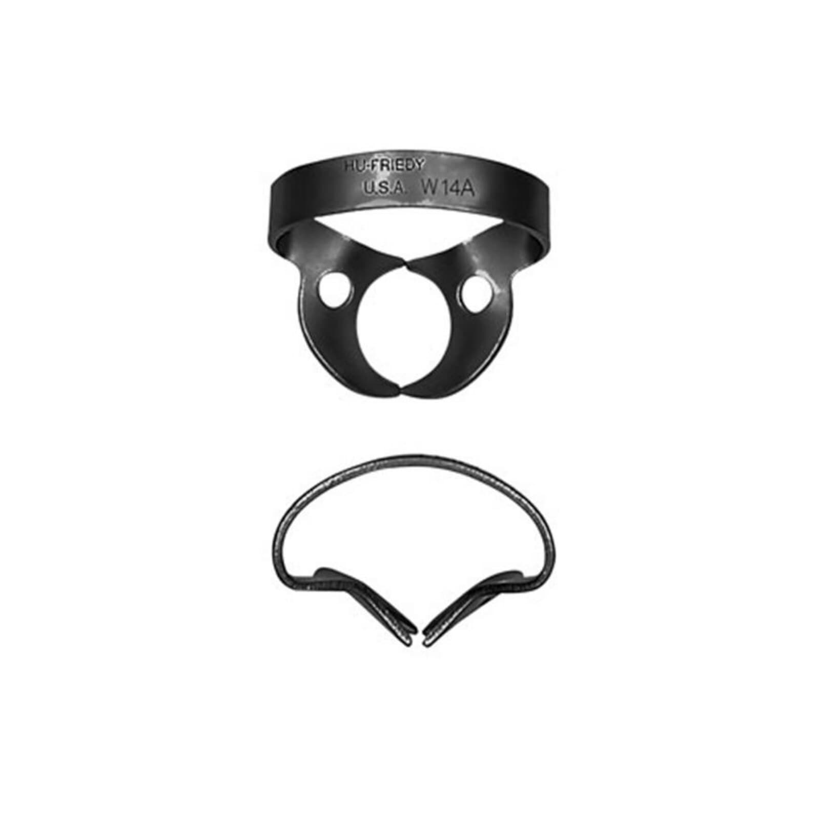 Hu-Friedy Satin Steel Rubber Dam Clamp, Wingless, #W14A, for Partially Erupted/Irregularly Shaped Molars, 1 Each, RDCMW14A thumbnail 3