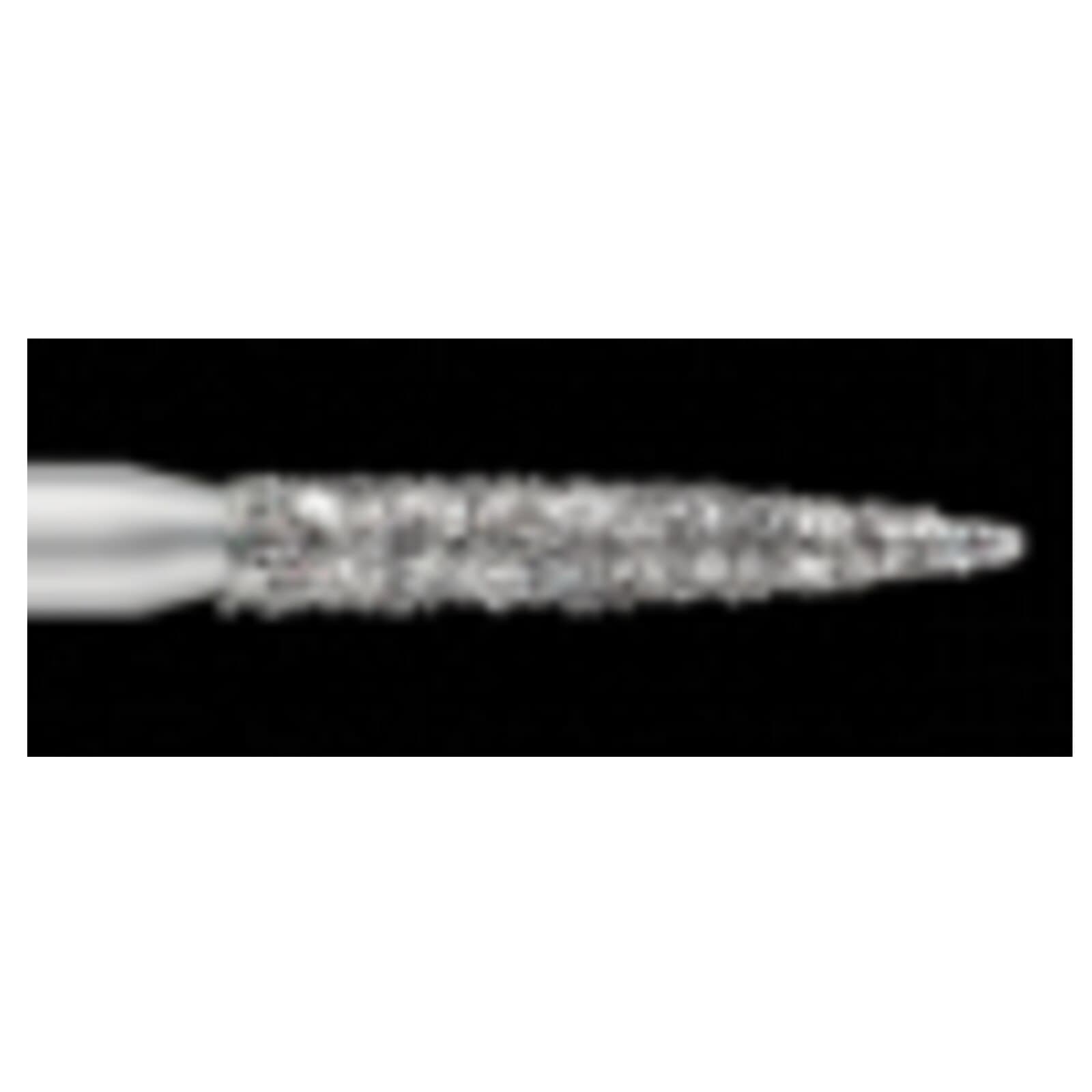 Piranha® Single Patient Use Diamond Bur, Flame Shape, Coarse Grit, Friction Grip, #862-014C, 1.4 mm Diameter, 25/Pkg thumbnail 2