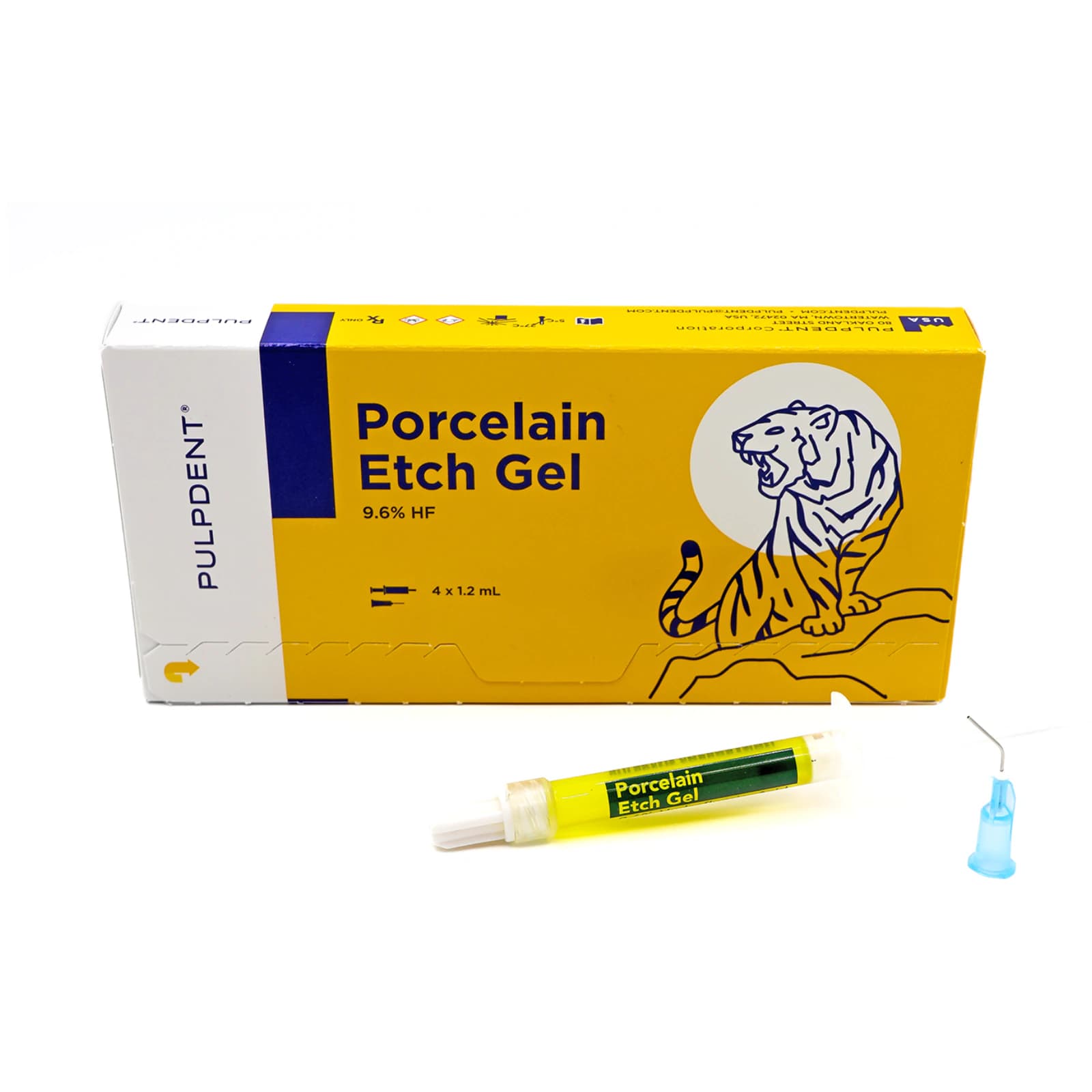 Pulpdent Porcelain Etch Gel, 9.6% Hydrofluoric Acid Syringe Kit, 1.2 mL, 4/Pk, PEG thumbnail 13