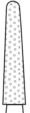 Premier Two Striper Diamond Bur, FG, Round End Taper, #780.9, Fine Grit, 5/Pk, 2015497 thumbnail 2