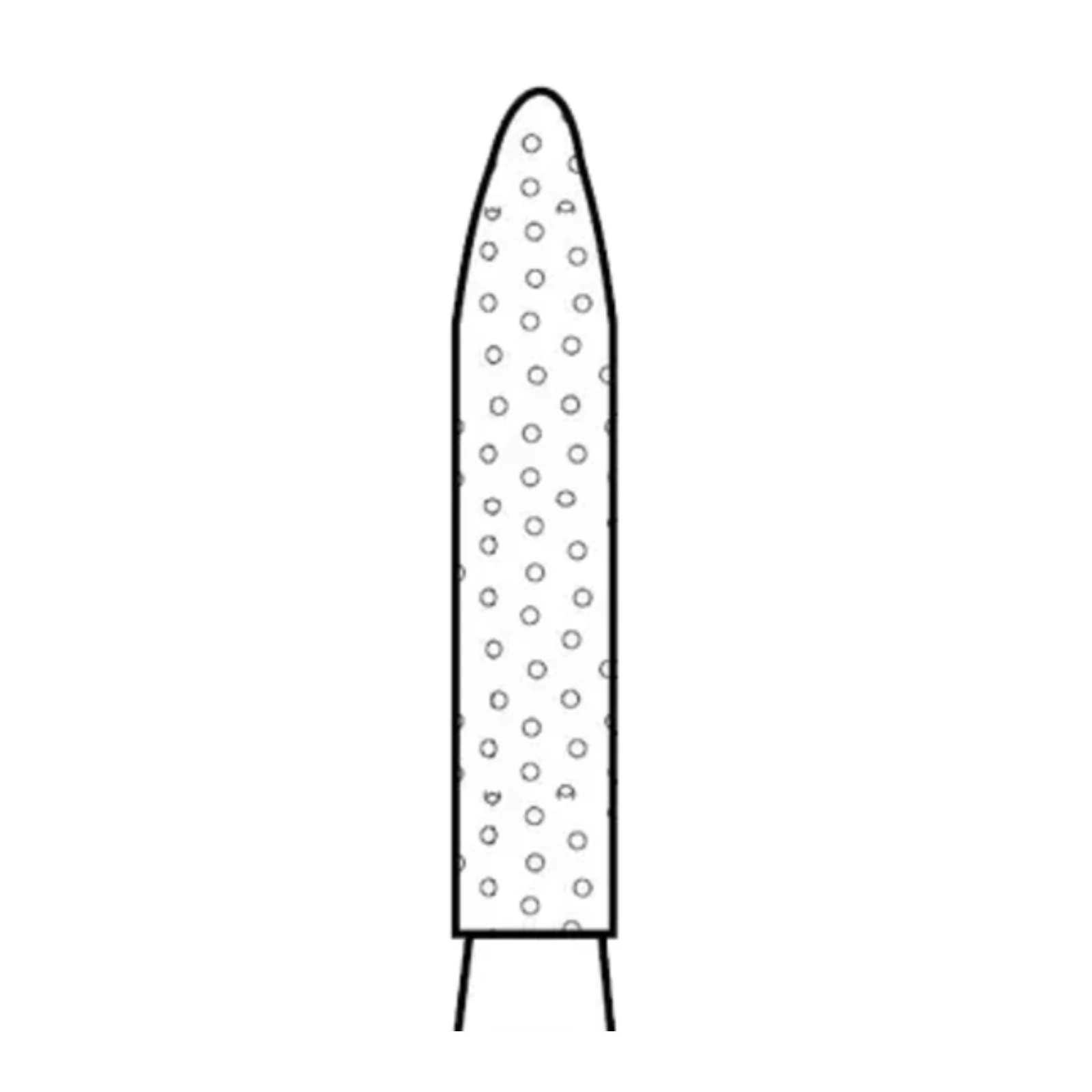 Two Striper® Diamond Bur FG, Fine, Bevel-End Cylinder, #255.8F, 1.8 mm Major/0.4 mm Minor Diameter, 8.0 mm Length, 5/Pkg, 2015093 thumbnail 2