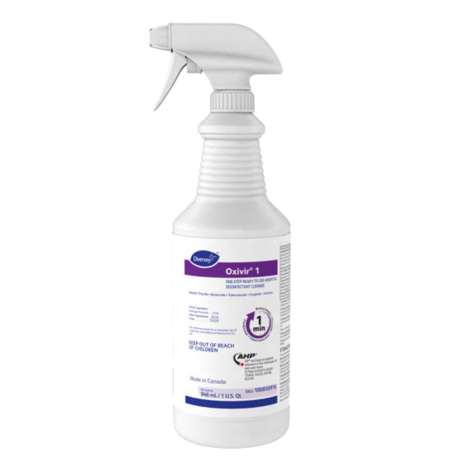 Oxivir 1 RTU Surface Disinfectant Cleaner Spray, 32 oz (946 mL) Bottle, 100850916 thumbnail 5
