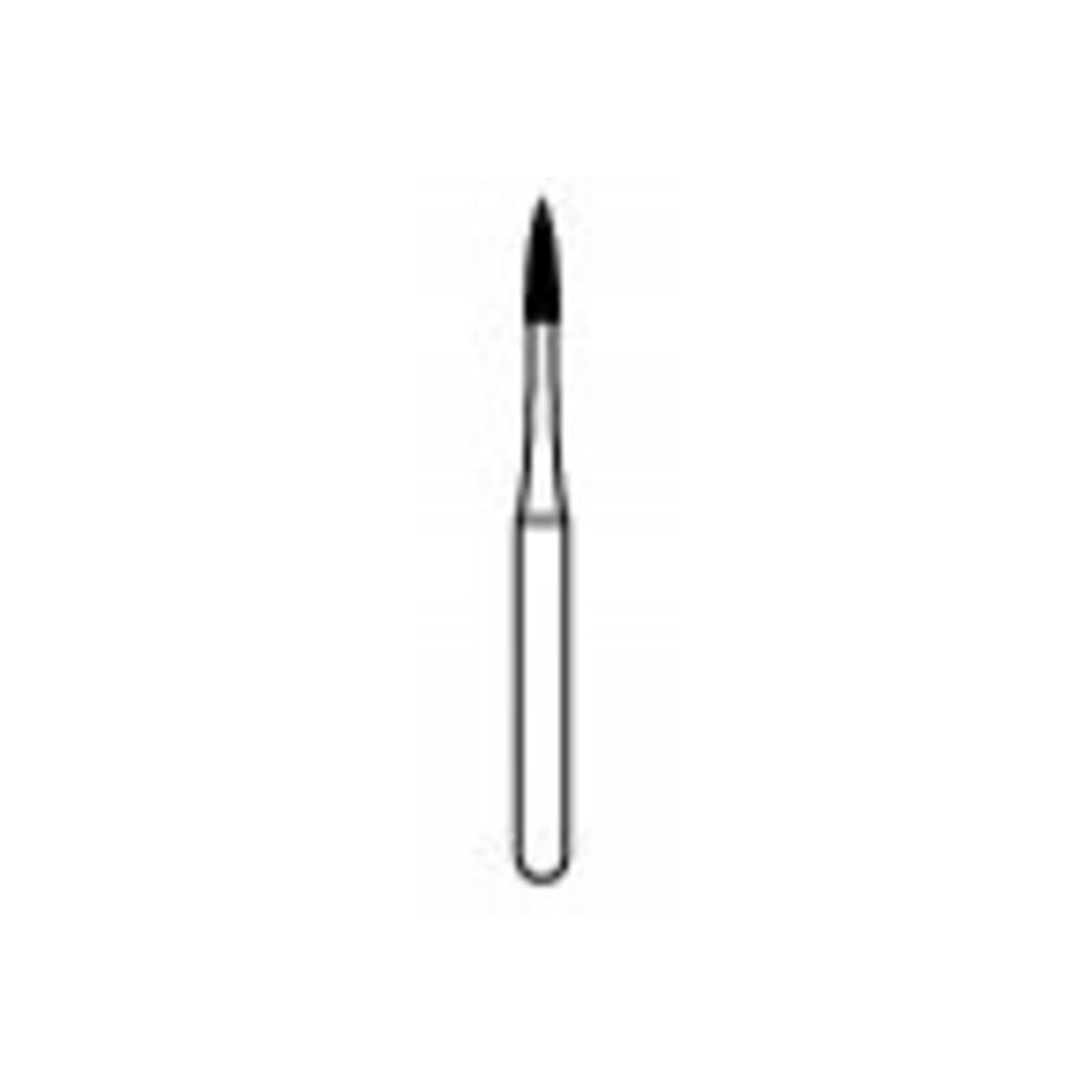 NTI Diamond Bur, FG, Flame, # C889, 1.0 mm, Coarse, Green, 5/Pk, C889-010 thumbnail 3