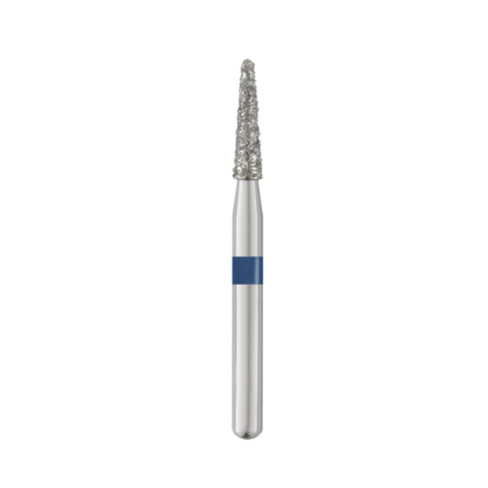 Piranha® Single Patient Use Diamond Bur, Round End Taper, Medium Grit, Friction Grip Short Shank, 1.6 mm Diameter, 25/Pkg, #855-016M-S thumbnail 2