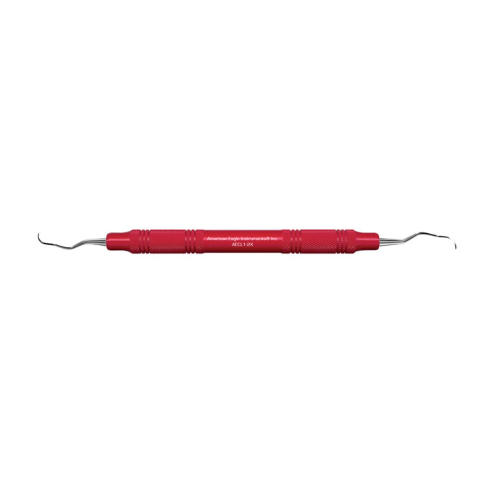 American Eagle Instruments Universal Curette #1-2 Langer, Posterior Mesial/Distal, Double End, EagleLite Resin Handle, 3/8", Red, 1/Pk, AECL1-2X thumbnail 7