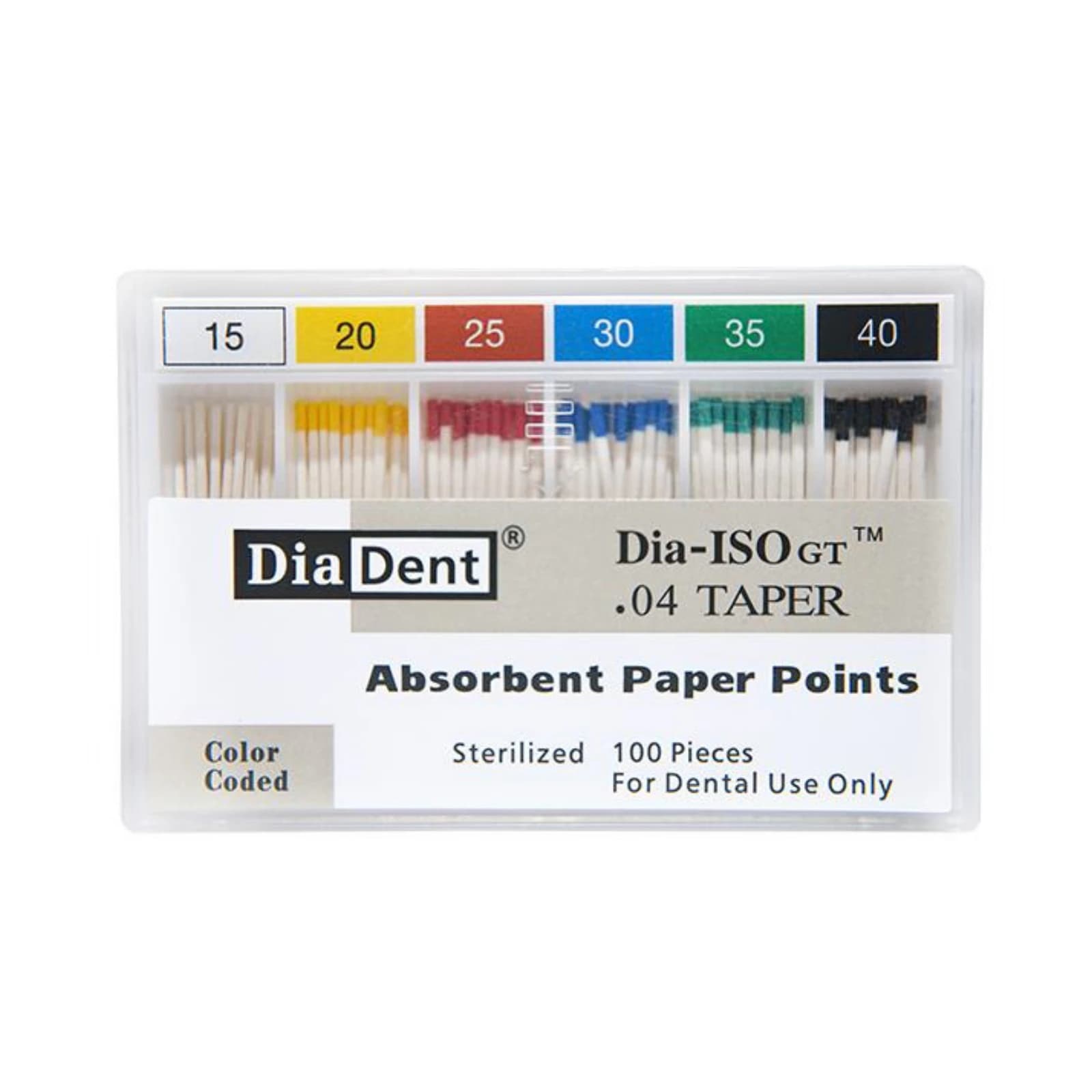 DiaDent Dia-ISO GT Absorbent Paper Points, .04 Taper, ISO #55, Red, 100/Box thumbnail 3