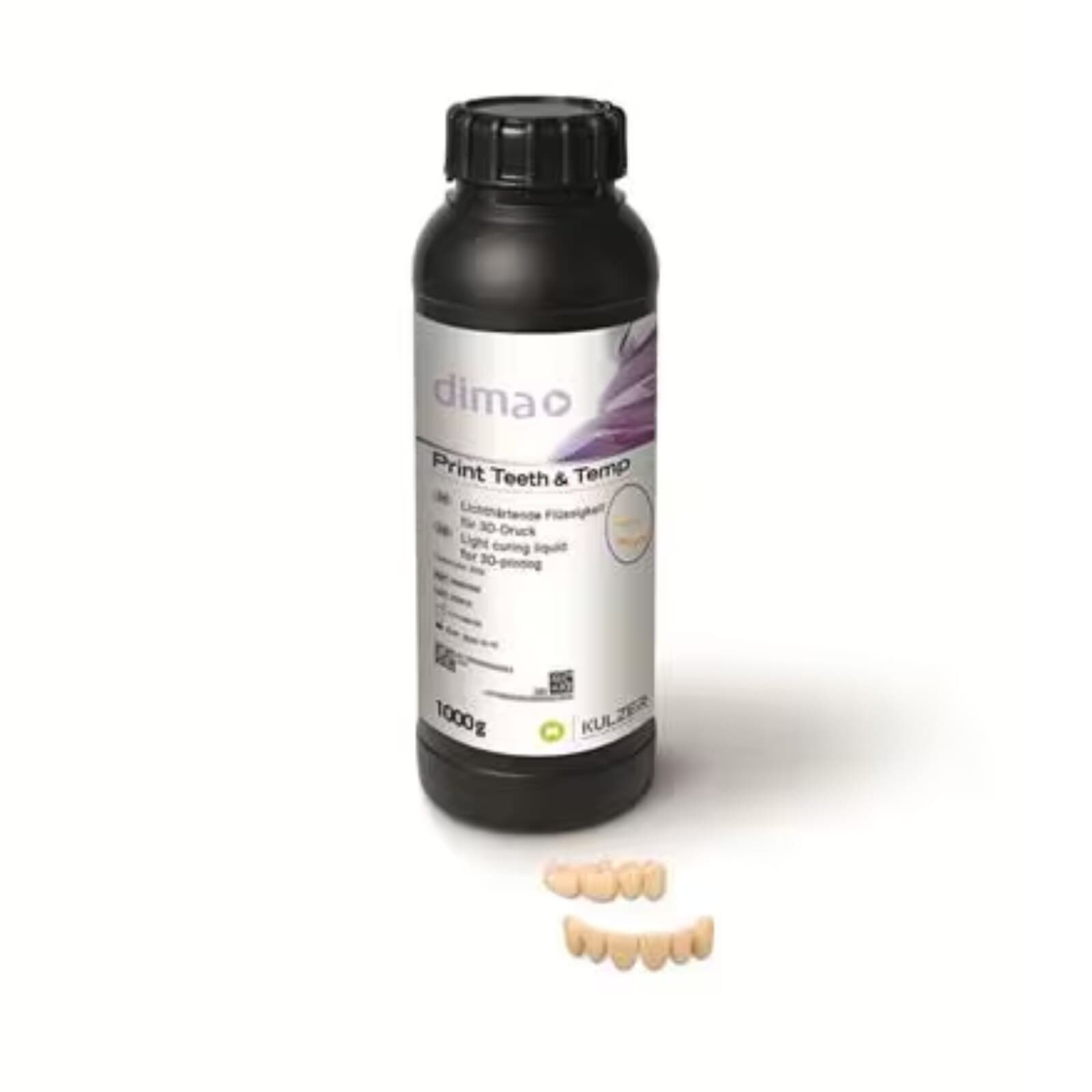 Kulzer dima Print Teeth & Temp 3D Printing Resin, Shade A1/B1, 1000g (1L) Bottle, 1/Pk thumbnail 2