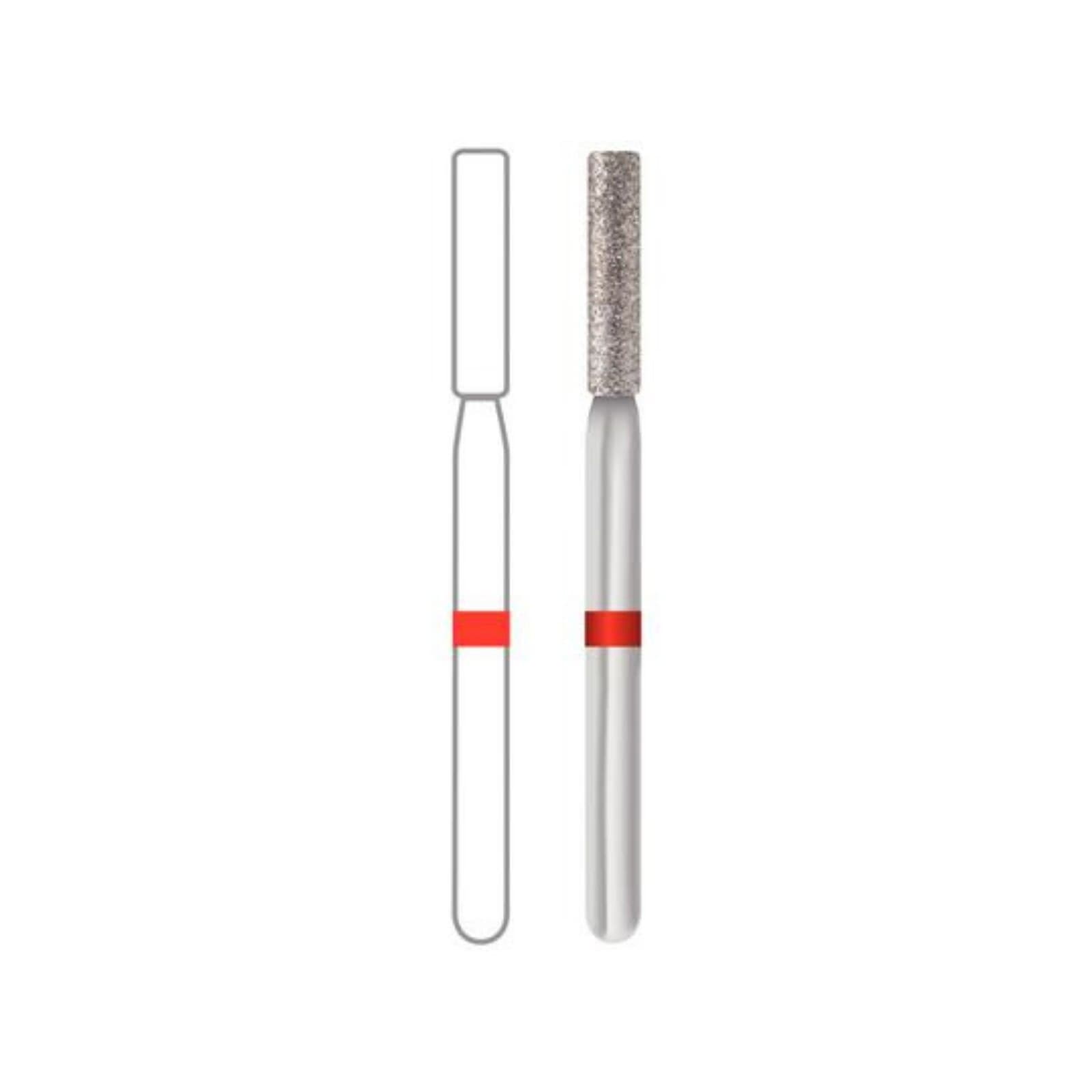 Midwest Multi-Use Diamond Bur FG 837-016C, Coarse Grit, Long Flat End Cylinder, 1.6 mm Diameter, 8.0 mm Length, Friction Grip, 5/Pk thumbnail 2