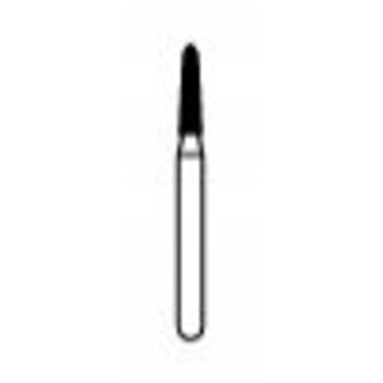 NTI Diamond Bur FG Coarse Curettage, Cone Bevel End, 1.4 mm Diameter, 6.0 mm Length, Green Ring, 5/Pkg, #C877K-014 thumbnail 2