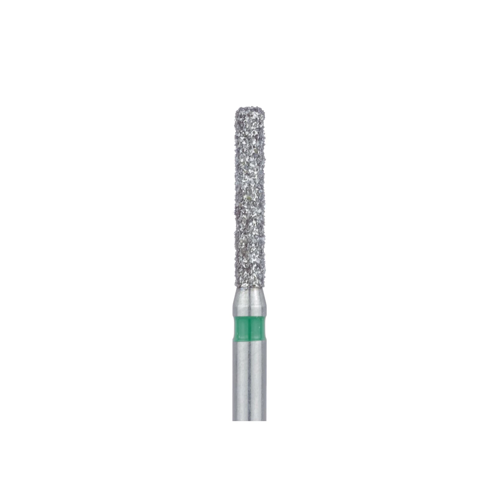 Meisinger 842G-014-FG Coarse Diamond Bur, Round Edge Cylinder, Friction Grip, 1.4 mm Head Diameter, 8.0 mm Head Length, Green Ring, 5/Pack thumbnail 3
