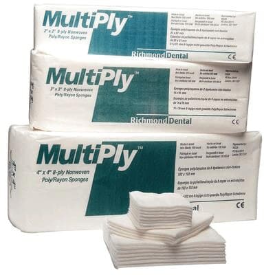 Richmond MultiPly Rayon/Poly Nonwoven Sponges, 2" x 2", 8-Ply, Non-Sterile, 3000/Case, 300637 thumbnail 4