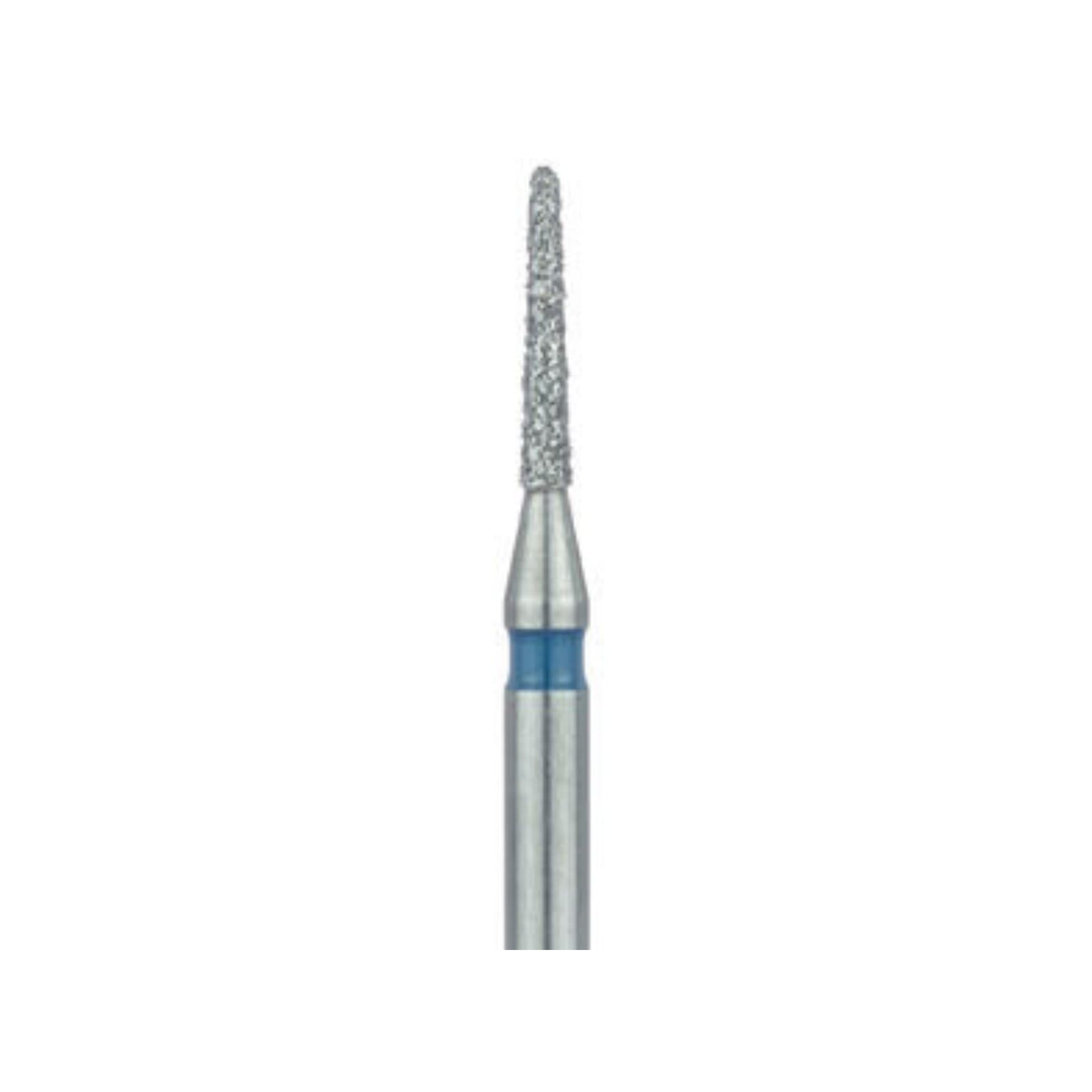 Meisinger 849-010-FG Diamond Bur, Round End Taper, Medium Grit, Blue Ring, 1.0 mm Head Diameter, 6.0 mm Head Length, Friction Grip, 5/Pkg thumbnail 3