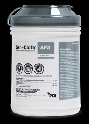Sani-Cloth AF3 Germicidal Disposable Wipes, Large, 6" x 6.75", Alcohol-Free, 160/Can, P13872 thumbnail 12