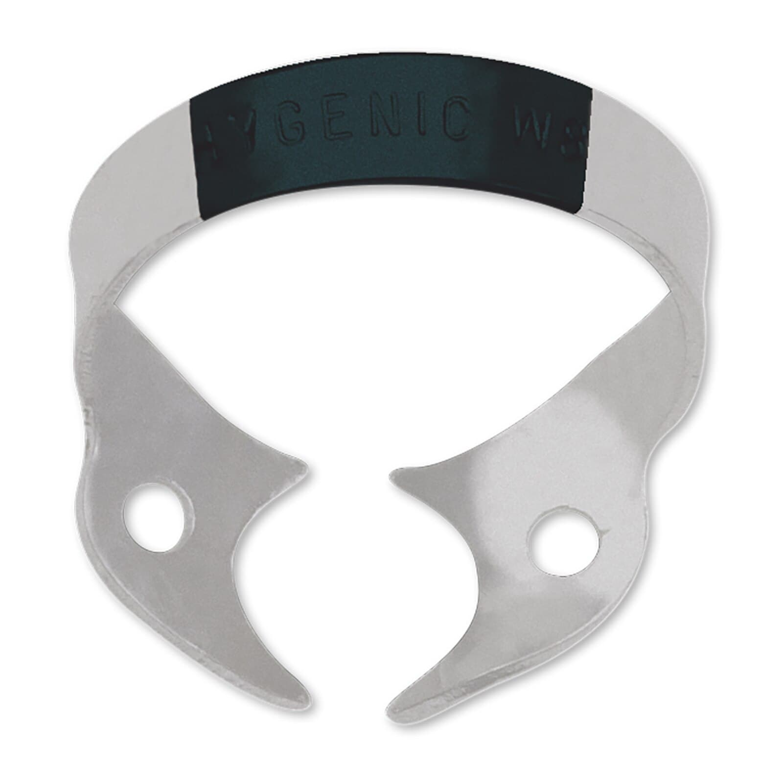 Hygenic Fiesta Color-Coded Rubber Dam Clamp, #W8A, Wingless, Small Partially Erupted Molars, Matte Finish, Black, H02799 thumbnail 2