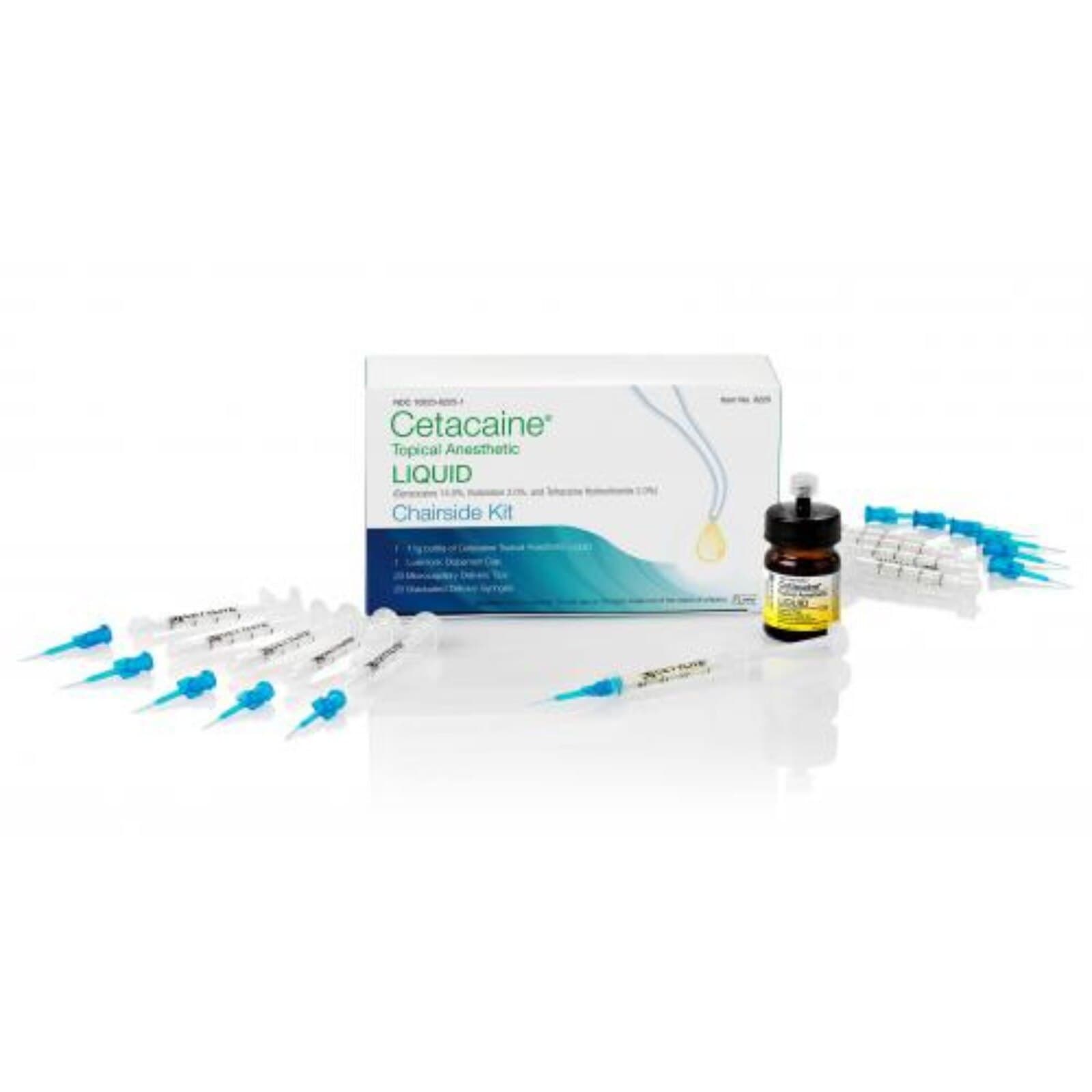 Cetacaine Topical Anesthetic Liquid Chairside Kit, 11g Bottle with 20 Delivery Syringes and 20 Microcapillary Tips, Banana Flavor, 0225 thumbnail 2