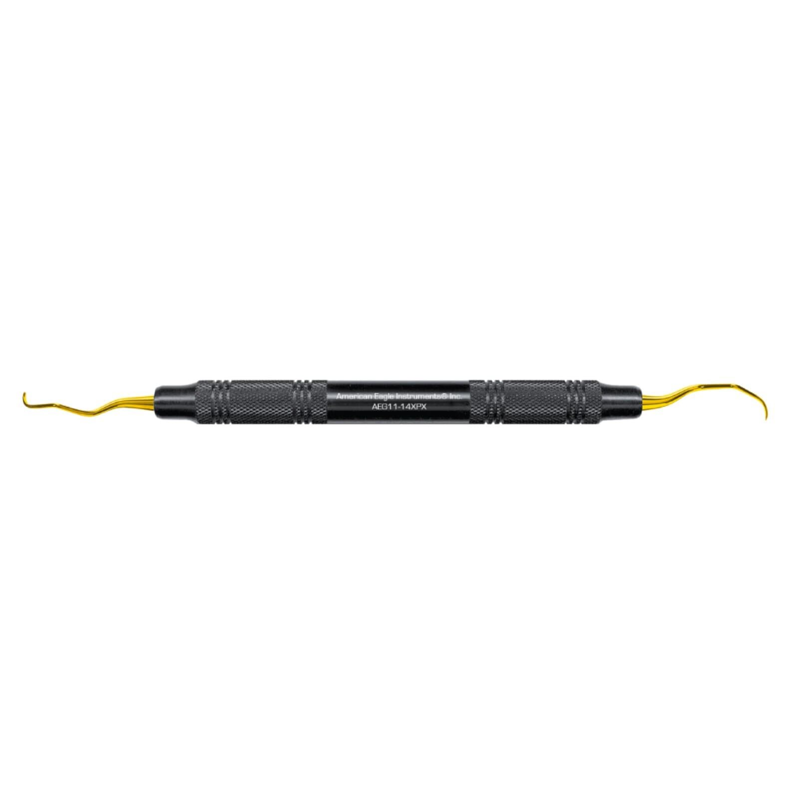 American Eagle Gracey 11-14 XP Curette, Double End, Mesial-Distal, 3/8" Black EagleLite Resin Handle, Single Instrument thumbnail 2