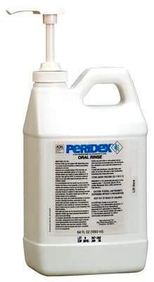 Peridex Chlorhexidine Gluconate 0.12% Oral Rinse, Mint, 64 oz Bottle with Pump, 1/Pk, 12133 thumbnail 4